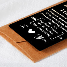 将图片加载到图库查看器,Anniversary Valentines Wallet Card Insert Gifts for Husband Boyfriend Birthday I Love You Gifts for Him Men Engagement Wedding Deployment Gifts from Fiancee Groom Girlfriend Engraved Love Note Card