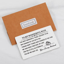 将图片加载到图库查看器,Valentines Day To My Wonderful Wife Wallet Card Insert Gifts for Women Wifey Birthday Anniversary Valentines Gifts from Husband Engagement Wedding Gifts for Bride To Be Future Wife Her Deployment Gift