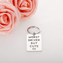 将图片加载到图库查看器,Worst Driver But Cute Keychain for Boyfriend Girlfriend Funny New Drive Gifts for Teen Girls Boys Car Keys Keychain for Women Men Husband Wife Trucker Gift for Her Him Friend