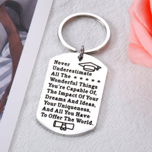 将图片加载到图库查看器,Gifts for Graduating Seniors 2021 Keychain for Him Her College Masters High School Student Graduation Gifts for Girls Boys Future Nurse Teacher Inspirational Gifts for Women Men Grads BFF Son Daughter