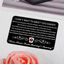 将图片加载到图库查看器,New Daddy Wallet Insert Card Gifts for Men Fathers Day Birthday Gifts for New Dad Papa to Be Pregnancy Baby Announcement Gifts for Him First Time Dad Father Husband Christmas Gifts from New Mommy Mom