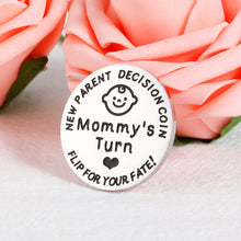 将图片加载到图库查看器,New Parent Decision Coin Gift for First Time Mom Dad Mummy to Be Funny New Baby Gift for Couple Pregnancy Mommy Mothers Fun Christmas Birthday Present Family Gathering Charm Double-Sided