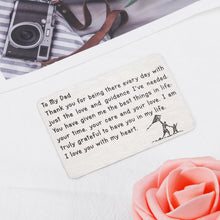 将图片加载到图库查看器,Fathers Day Gifts TO MY Dad Papa Birthday Card from Daughter Son Kids Wallet Card Insert Wedding Thank You Gifts for Father of The Bride Daddy Father In Law Step Adopt Foster Dad Presents for Him Men