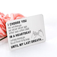 将图片加载到图库查看器,Engraved Wallet Card Insert for Men Women Anniversary Valentines Day Gifts for Him Her Husband Wife Wedding Day Birthday Engagement Gifts for Bride Groom Boyfriend Girlfriend Mini Love Note