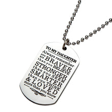 将图片加载到图库查看器,To My Son Daughter Gifts From Mom Dad Inspirational Necklace Christmas