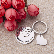 将图片加载到图库查看器,Pet Memorial Keychain for Dog Loss of Pet Gift Dogs Leave Paw Prints on Your Heart Pet Remembrance Sympathy Keepsake Grief Personalized dog Keyring Gifts for Him Her Animal Lover Gift