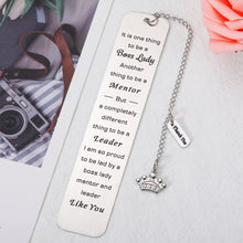 将图片加载到图库查看器,Boss Day Gifts for Women Boss Lady Thank You Gifts for Female Boss Mentor Leader Appreciation Gifts for Manager Supervisor Leaving Going Away Present for Christmas Valentines Retirement Bookmark