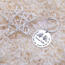 将图片加载到图库查看器,Father’s Day Gifts Drive Safe Keychain Drive Safe Key Ring Dad Gift Trucker Husband Gift Couples Engraved Keychain Boyfriend Girlfriend Key Chain Birthday Gifts Key Tags