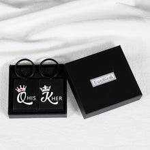 将图片加载到图库查看器,His Queen Her King Matching Keychains Couple Gifts for Valentines Women Men Anniversary Birthday Gifts for Him Her Boyfriend Fiance Engagement Wedding Deployment Gifts for Bride Groom Husband to Be