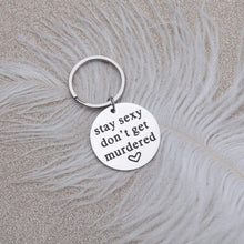将图片加载到图库查看器,SSDGM Keychain Stay Sexy Don’t Get Murdered Gifts for Daughter Teen Girls Sisters Best Friend My Favorite Murder Gifts Feminist Murderino True Crime Gift for Women Her BFF Bestie MFM keyring