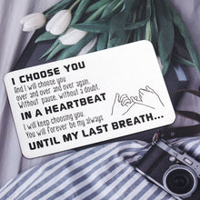 将图片加载到图库查看器,Engraved Wallet Card Insert for Men Women Anniversary Valentines Day Gifts for Him Her Husband Wife Wedding Day Birthday Engagement Gifts for Bride Groom Boyfriend Girlfriend Mini Love Note