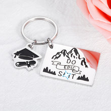 将图片加载到图库查看器,Funny Graduation Gifts Keychain for Him Her Inspirational Gifts for High School Students College Boys Girls Men Girlfriend Farewell Going Away Charm Son Daughter Coming-of-age Presents from Mom Dad
