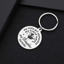 将图片加载到图库查看器,Gift Keychain for Daughter from Mother Dad for Birthday Wedding Christmas My Little Girl Yesterday My Friend Today My Daughter Forever Charm Pendant Gift for Daughter Her Women Teen Girls