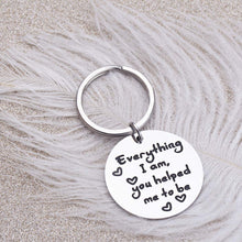 将图片加载到图库查看器,Mothers Day Gifts Keychain for Mom from Daughter Son Everything I am You Helped Me to Be Birthday Presents for Mother Dad Christmas Thanksgiving day Wedding Graduation Appreciation gift for Women Men