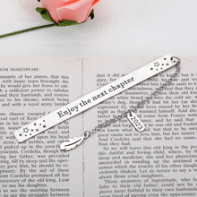 将图片加载到图库查看器,Enjoy The Next Chapter Bookmark for Book Lover Class of 2023 Graduation Gifts for Her Him College High School Student Birthday Christmas Presents for Daughter Women Coworker Farewell Retirement Gifts