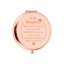 将图片加载到图库查看器,Class of 2023 Graduation Gift for Daughter, Inspirational Graduation Gifts for College High School Graduating Daughter PhD Master Degree Grad Gifts Girls Senior Night Keepsake Rose Gold Compact Mirror
