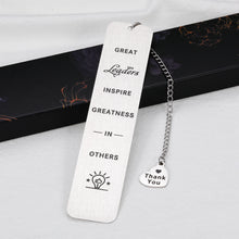 将图片加载到图库查看器,Great Leaders Bookmark Gift for Mentor Manger Boss Day Birthday Present for Boss Lady Supervisor PM Promotion Christmas Appreciation Gifts for Women Men Leader Thank You Retirement Going Away Charm
