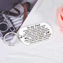 将图片加载到图库查看器,Dad Birthday Gifts From Daughter Kids, Meaningful Father’s Day Love Note Charm Keychain for Daddy Stepdad God Father in Law Motivational Appreciation Wedding Christmas Present for Papa Keyring Him Men