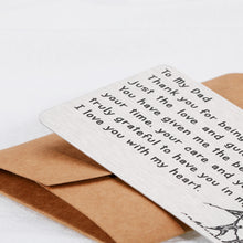 将图片加载到图库查看器,Fathers Day Gifts TO MY Dad Papa Birthday Card from Daughter Son Kids Wallet Card Insert Wedding Thank You Gifts for Father of The Bride Daddy Father In Law Step Adopt Foster Dad Presents for Him Men