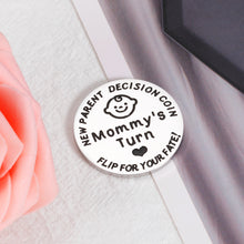 将图片加载到图库查看器,New Parent Decision Coin Gift for First Time Mom Dad Mummy to Be Funny New Baby Gift for Couple Pregnancy Mommy Mothers Fun Christmas Birthday Present Family Gathering Charm Double-Sided