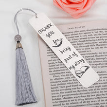 将图片加载到图库查看器,Thank You for Being Part of My Story Bookmark Appreciation Gifts for Teacher Week Thank You Gifts for Women Men Teachers Presents from Students Class 2022 Graduation Bookmark to Friends Masters Degree
