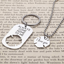 将图片加载到图库查看器,Firefighter Keychain Fireman Gifts for Men Dad Couples Personalized Maltese Cross Birthday Key Ring Charm Always Come Home to Me I Love You Gifts for Kids Women Husband Boyfriend from Wife Girlfriend