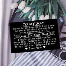 将图片加载到图库查看器,Son Gifts from Mom I Love You Wallet Card Insert Gift to My Son Inspirational Note Card for Boy 16 21 Birthday Adult Son Christmas Back to School Coming-of-Age Valentines Graduation Presents for Him