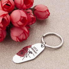 将图片加载到图库查看器,Life is A Highway Keychain for Women Men Music Lover Gift Life Quote Keyring Funny Gifts for Friends Sisters Perfect Present for Birthday Halloween Christmas Gifts for Him Her
