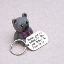 将图片加载到图库查看器,Father’s Day Gifts Step Dad Keychain Gifts for Stepfather Father in Law Birthday Wedding Gift for Step Dad Father of Bride Groom Personalized Key Chain Ring Charm for New Dad Adopted Father
