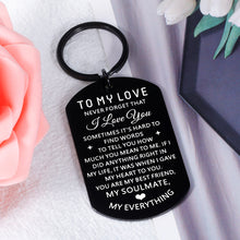 将图片加载到图库查看器,Valentines Gifts for Men Women Boyfriend Birthday Gifts for Husband Anniversary Wedding Couple Gifts for Her Him To My Love Soulmate Keychain Gifts from Girlfriend Wife Engagement Christmas Gifts