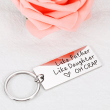 将图片加载到图库查看器,Witty Gifts for Men Dad from Daughter, Father's Day Birthday Gifts for Father Dad, Funny Keychain Daughter to Father Gifts, Gag Gifts for Father Daddy to Be New Dad, Like Father Like Daughter Keyring