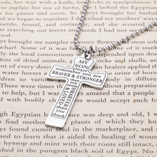 将图片加载到图库查看器,Son Gifts Keychain from Mom Dad Inspirational Necklace Pendant for Men Kids Boys Always Remember You are Braver Than You Believe Keychain from Mother Birthday Graduation Present