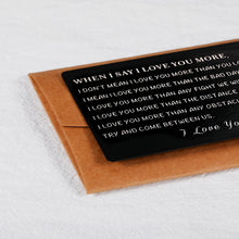 将图片加载到图库查看器,Christmas Gifts Wallet Card Insert for Husband Boyfriend from Wife Fiancee Anniversary Birthday Card Gift for Him Her Metal Mini Love Note I Love You Gifts Wedding Valentines Presents Men Women Groom