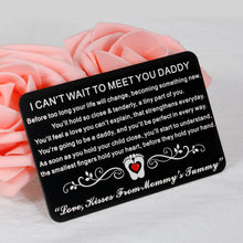 将图片加载到图库查看器,New Daddy Wallet Insert Card Gifts for Men Fathers Day Birthday Gifts for New Dad Papa to Be Pregnancy Baby Announcement Gifts for Him First Time Dad Father Husband Christmas Gifts from New Mommy Mom