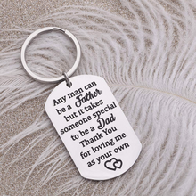 将图片加载到图库查看器,Step Fathers Day Gift Keychain for Dad from Daughter Son Any Man can be a Father in Law Personalized Keyring Birthday Christmas Wedding Gifts for Stepdad Men