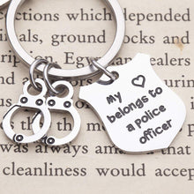将图片加载到图库查看器,Police Officer Gifts for Policeman Dad Keychain Cop Gift for Husband from Wife Sheriff Gift Police Academy Graduation Gift for Son Daughter from Dad Mom Police Badge Keychain for Him Her Women Men