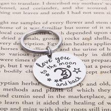 将图片加载到图库查看器,Mother Keychain Mothers Day Gift for Mom from Daughter Son I Love You to The Moon and Back Couples Gifts for Girlfriend Boyfriend Wife Husband Wedding Anniversary Personalized Jewelry for Her Him