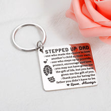 将图片加载到图库查看器,Step Dad Fathers Day Gift Stepdad Keychain Gifts from Kids Stepfather Father In Law Wedding Birthday Christmas Presents from Stepdaughter Wife Daughter to Bonus Dad Valentines Gift Ideas Thanksgiving