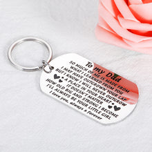 将图片加载到图库查看器,Dad Birthday Gifts From Daughter Kids, Meaningful Father’s Day Love Note Charm Keychain for Daddy Stepdad God Father in Law Motivational Appreciation Wedding Christmas Present for Papa Keyring Him Men