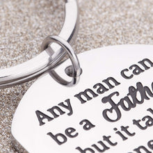 将图片加载到图库查看器,Step Fathers Day Gift Keychain for Dad from Daughter Son Any Man can be a Father in Law Personalized Keyring Birthday Christmas Wedding Gifts for Stepdad Men