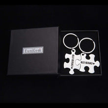 将图片加载到图库查看器,Best Friend Keychain Christmas Gifts Best Bitches 2 Pieces Keychain Couple Keychain Set Personalized Friendship Gifts Puzzle Key Ring Jewelry for Her BFF Sisters Bestie Gifts