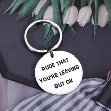 将图片加载到图库查看器,Funny Leaving Going Away Present for Departing Coworker, Gag Get Promoted Promotion Goodbye Keychain Gift for Colleague Friends Employee, Happy Retirement Appreciation Gifts for Boss Leader Coworkers