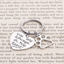 将图片加载到图库查看器,Pet Dog Memorial Keychain, Loss of Dog Gift,Remembrance Gift,Pet Sympathy Gift, Mourning jewelry,Personalized You Are Always In My Heart Pet Charm Keyring