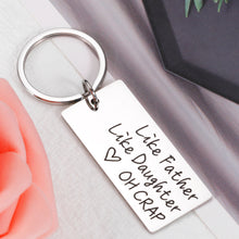 将图片加载到图库查看器,Witty Gifts for Men Dad from Daughter, Father's Day Birthday Gifts for Father Dad, Funny Keychain Daughter to Father Gifts, Gag Gifts for Father Daddy to Be New Dad, Like Father Like Daughter Keyring