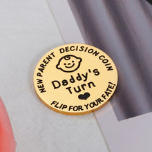 将图片加载到图库查看器,New Parent Decision Coin Gifts for First Time Mom Dad Mommy to Be Funny New Baby Gift for Baby Shower Newborn Baby Present for Pregnancy Mummy Christmas Gift Mothers Day Birthday Double-Sided Gold