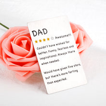 将图片加载到图库查看器,Funny Father Gifts for Fathers Day Dad Birthday Present Metal Wallet Insert Card Gifts for Men Him Novelty Thanksgiving Christmas Card Valentine Gift for Daddy Papa Father from Daughter Son to Stepdad