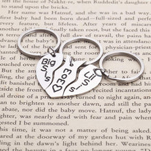 将图片加载到图库查看器,3Pcs Mom Gifts Keychain from Daughter for Mothers Day Gifts for Big Sis Little Sis Mom Matching Heart Pendant Keychain Set for Mom Daughter Family Gift for Christmas Birthday for Women Sister