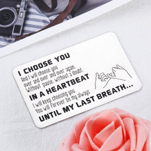 将图片加载到图库查看器,Engraved Wallet Card Insert for Men Women Anniversary Valentines Day Gifts for Him Her Husband Wife Wedding Day Birthday Engagement Gifts for Bride Groom Boyfriend Girlfriend Mini Love Note