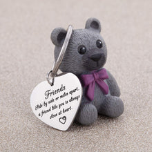 将图片加载到图库查看器,Friendship Gift for Women,Best Friend Keychain for Teen Girls,Side by Side or Miles Apart Friends Birthday Relationship Gifts for Best Friend Sisters Besties BFF Jewelry