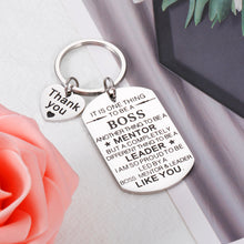 将图片加载到图库查看器,Boss Appreciation Gifts Keychain for Men Women Boss Day Leader Mentor Supervisor PM Lady Birthday Presents for Christmas Office Coworkers Male Thank You Leaving Going Away Retirement Promotion Charm